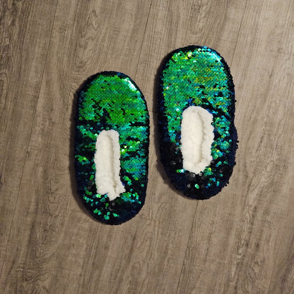 Sequin Slippers Size S/M (Mermaid inspired) Never Worn